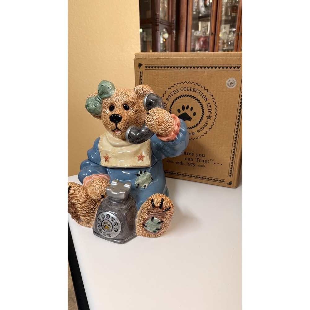 Boyd's Bears Belle‎ Cookie Jar Telephone Tied Bearware Pottery Edition 1E/2519